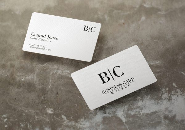 Business cards White Plastic 20Pt.